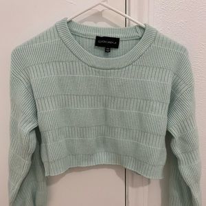 Mint Cropped Sweater